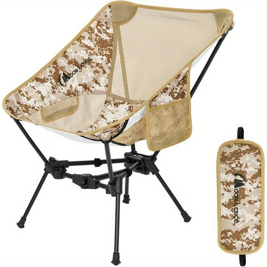 [Camping Chair] Ultralight 4th Generation Moon Lence Camping Chair - Compact, Foldable Aluminum Frame with Oxford Fabric for Hiking, Mountaineering, Beach
