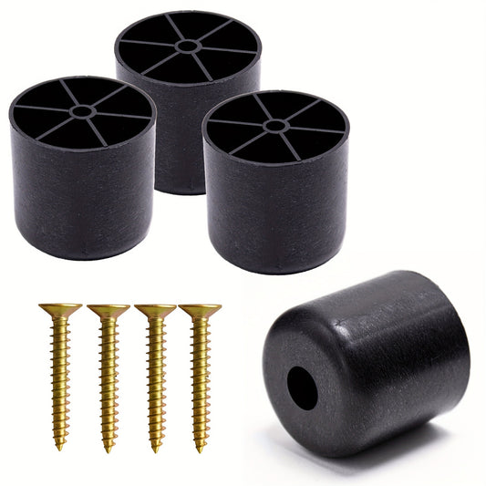 4/8 5Cm x 5Cm/Round Plastic Sofa Legs, Wear-Resistant Furniture Replacement Legs, Waterproof And Wear-Resistant, Easy to Install, with Screws
